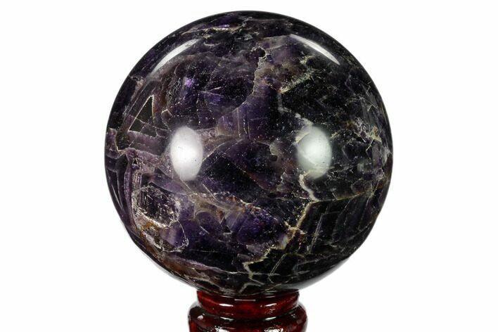 Polished Chevron Amethyst Sphere - Morocco #157632